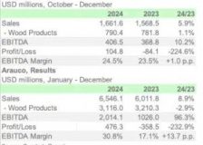 Arauco’s 2024 financial performance shows strong recovery and growth across divisions