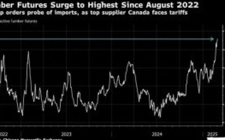 Tariffs send lumber prices to 30-month high