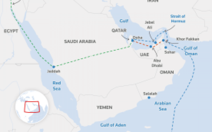 A shipment of Austrian spruce timber and its tortuous new route to Qatar
